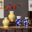 Yellow Qinghua Porcelain Vase: Chinese Style Flower Vase by Axyaa