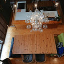 Axyaa Glass Sputnik Chandelier Pendant Light for Kitchen Island & Living Room