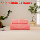 Axyaa Coral Fleece & Bath Towel Set - New Mother's Day Gift, 35x75cm & 70x140cm
