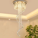 Axyaa Modern LED Crystal Chandelier for Living and Dining Room Lighting