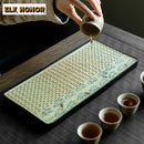 Axyaa Hand-painted Blue White Flint Red Tea Tray Japanese Cuisine Table Water Coffee Tray