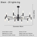 Axyaa Nordic Star Pendant Light: Postmodern Luxury Design for Living Room, Restaurant Chandeliers