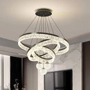 Axyaa Luxury Crystal Ceiling Chandelier LED Pendant Light for Living & Dining Room