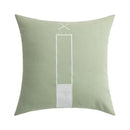 Axyaa Green Black Line Embroidery Pillow Cover for Modern Home Decor