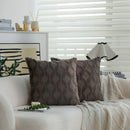Axyaa Gray Plush Diamond Pattern Cushion Cover for Home Decor - 30x50cm, 45x45cm