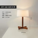 Axyaa Wabi-sabi Walnut Wood Zen Table Lamp LED E27 Fabric Lampshade