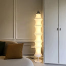 Axyaa Silk Cloth Art Floor Lamp with LED Light for Hotel Decor Lighting