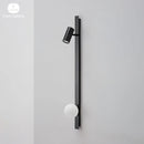 Axyaa Brass Bedside Wall Lamp Spot Light Fixture with Universal Joint, Vertical & Horizontal Installation