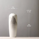 Hand-Painted Landscape Ceramic Vase by Axyaa for Living Room Decoration with Fresh Flowers