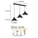 Axyaa Minimalist Retro Industrial Chandelier for Restaurant, Bar, Kitchen, and Coffee Shop