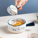 Axyaa Ceramic Kitchen Set: Sauce Boat, Finger Bowl, Pouring Pot, Guiding Bowl. Oven-Safe.