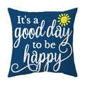 Axyaa Blue & White Daisy Cushion Cover: Elegant Home Decor for Living Room & Sofa