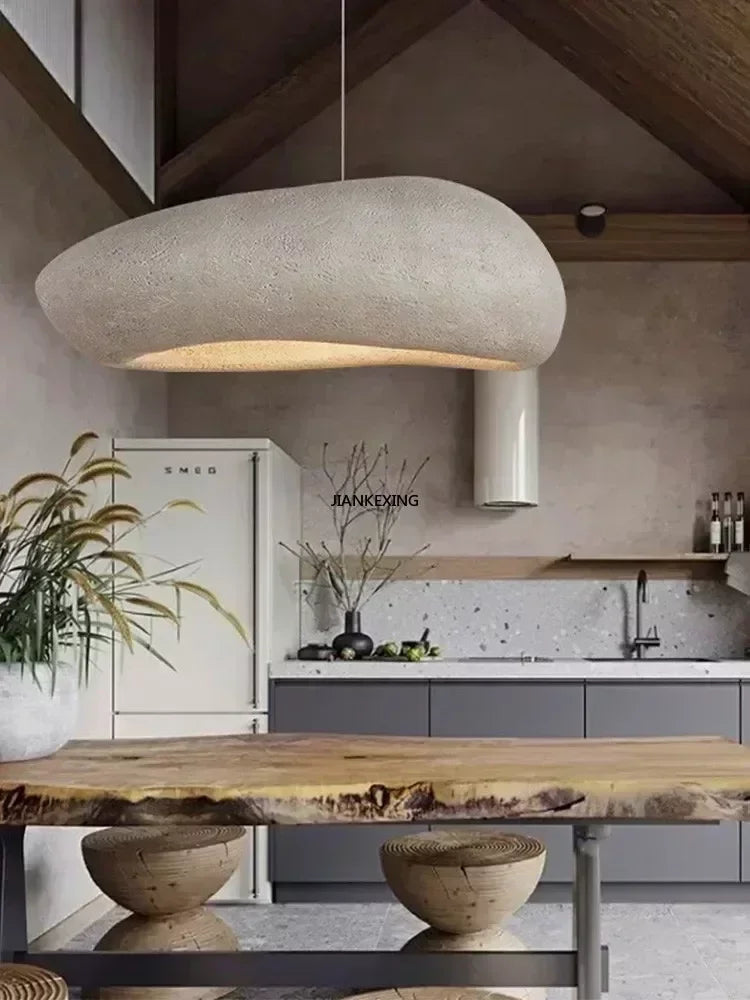 Axyaa Wabi Sabi LED Chandelier: Modern Handmade Japan Style Suspension Light