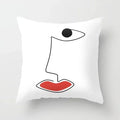 Axyaa Abstract Art Couple Portrait Pillow Cover 45X45CM