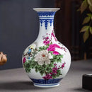 Axyaa Blue White Porcelain Vase Arranger Dracaena sanderiana Home Decor