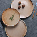 Axyaa Retro Style Ceramic Vegetable Plate for Western Food - Simple Tableware