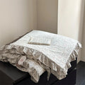 Axyaa French Floral Print Lace Summer Quilt - Knitted Cotton, Cool & Airy