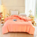 Axyaa Sanding Polyester Duvet Cover in White Grey, Queen Size 220*240cm