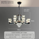 Axyaa Modern Crystal Chandelier Hanging Lamp for Luxury Home Lighting