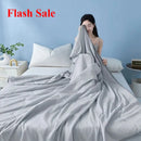 Axyaa Cool Silk Summer Quilt - Single/Double Size, Thin & Airy for Hot Nights