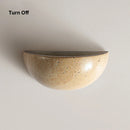 Axyaa Yellow Cave Stone Semicircle Wall Lamp, Modern Japanese Decorative Lighting