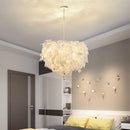 Axyaa Nordic Leaf Pendant Light: Minimalist Designer Feather Lamp for Bedroom, Living Room, or Clothing Store