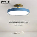 Axyaa Macaron LED Ceiling Light: Modern, Simple, Remote Dimming Chandelier for Bedroom, Living Room