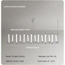Axyaa Steel Bar LED Pendant Lights - Minimalistic Acrylic Dining Room Fixture