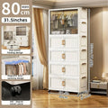 Axyaa Transparent Foldable Wardrobe - Large Capacity Bedroom Organizer