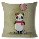 Axyaa Cartoon Panda Bear Pillowcase 45x45cm for Home Decor