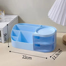 Axyaa Desktop Organizer Drawer, Transparent Plastic Multifunction Pen Holder Cute Design