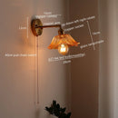 Axyaa Copper LED Wall Lights Modern Style Glass Wall Lamp