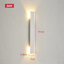 Axyaa 18W LED Black Outdoor Waterproof Wall Lamp Aluminum Exterior Lighting