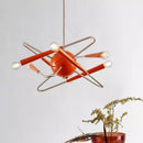 Axyaa Orange Living Room Chandelier LED Pendant Lights