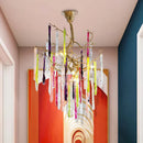 Axyaa Tree Branches Gold Ceiling Light - Modern Crystal Flush Mount
