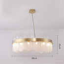 Luxury Gold Glass Chandelier by Axyaa: Elegant Modern Design for Dining & Bedroom