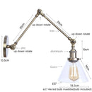 Axyaa Industrial Swing Arm LED Lamp with Pull Chain Switch