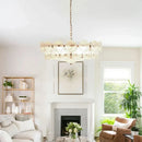 Axyaa Retro Glass Chandelier, Designer Colored Glass Pendant Light for Living Room