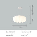 Axyaa Round Cloud Ceiling Light - Milky White LED Fixture