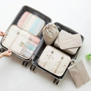 Axyaa 7-Piece Travel Bag Organizer Set for Clothes, Luggage, Blanket, and Shoes