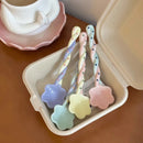 Axyaa Ceramic Star Soup Spoon: Hand-Painted, Long Handle, Cute Korean Design