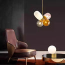 Axyaa Colorful Glass Chandelier Balloon Lamp for Children's Room, Bedroom, Dining Table - Home Lighting Luminaire