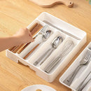 Axyaa Kitchen Cutlery Organizer Drawer Tray Divider - Easy Clean, 5 Compartments