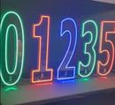 Axyaa LED Neon Number Sign - 30in, RGB Flashing, Sweet 16 18 21 Night Light