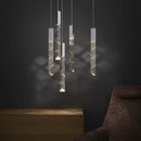 Axyaa Golden Crystal Stairs Chandelier Luxe Lighting