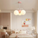 Axyaa Kids' Pink Beige LED Ceiling Chandelier - Indoor Lighting Fixture for Home Decor