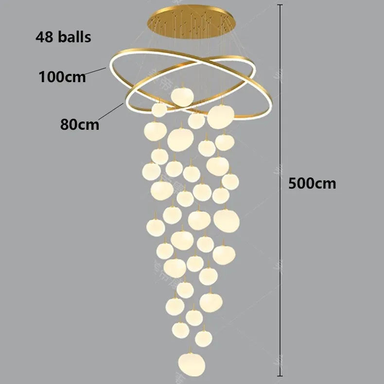 Axyaa Staircase Chandelier Pendant Light for Modern Home Decor & Indoor Lighting