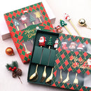Axyaa Christmas Cutlery Set with Festive Decor Spoons & Forks