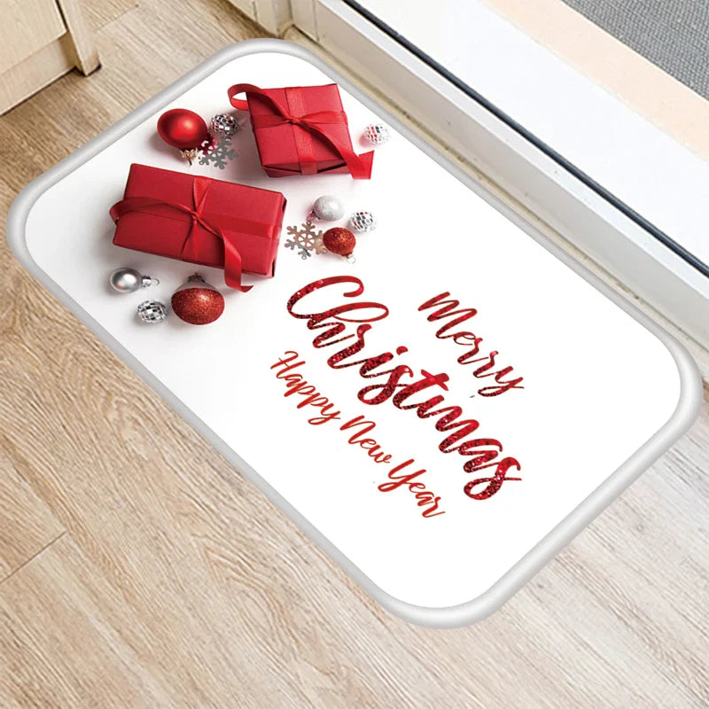 Axyaa Christmas Home Decoration Door Mat - Anti-Slip Floor Carpet
