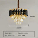 Axyaa Modern Crystal Chandelier: Elegant LED Light for Living Room, Dining Room, Bedroom